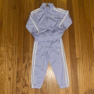 adidas Kids Matching Set in Light Purple and White
